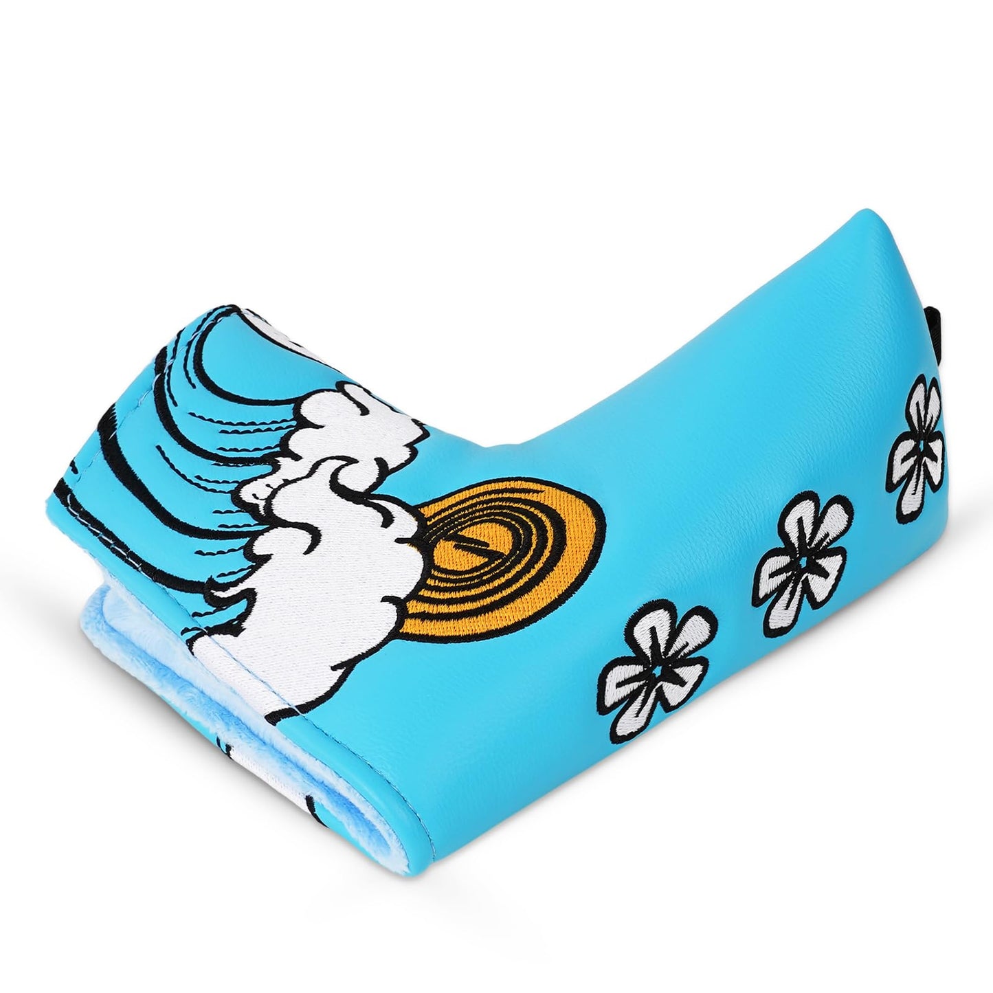 Putter Headcover, Blade Putter Cover Magnetic Blue Sea Wave Golf Putter Head Cover