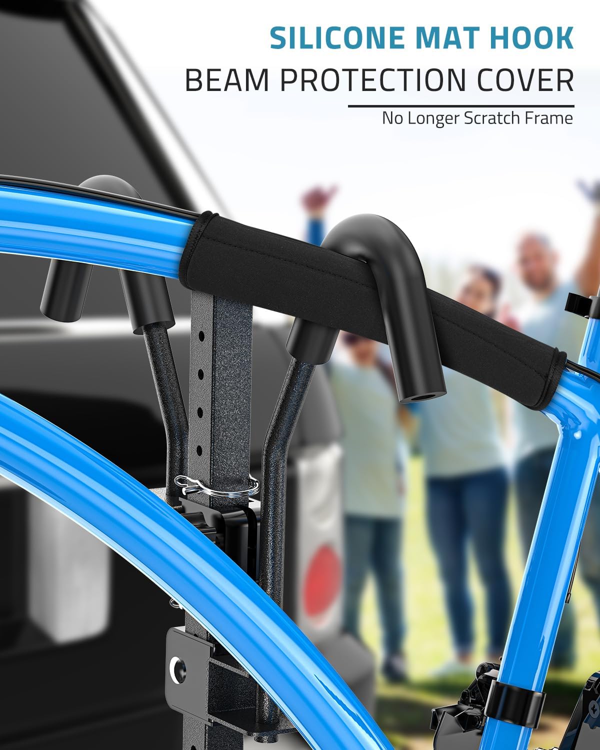 Paulinn Heavy-Duty Ebike Rack - 2-Bike Folding Bicycle Carrier for SUVs & Cars | Fits 2" Hitch Receiver, 200 LBS Capacity