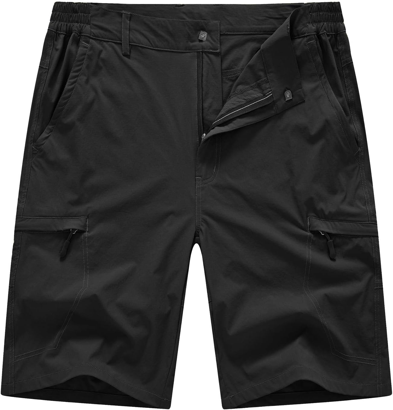 BASUDAM Men's Cargo Hiking Shorts - Quick Dry, Lightweight Design with 6 Pockets for Travel & Camping