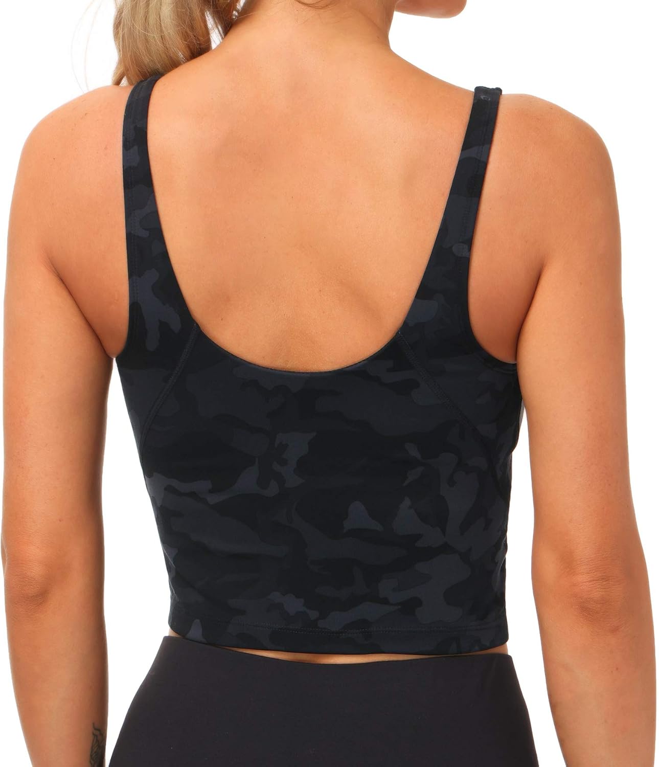 The Gym People Women's Sports Bra - Longline Wirefree Padded Design for Medium Support