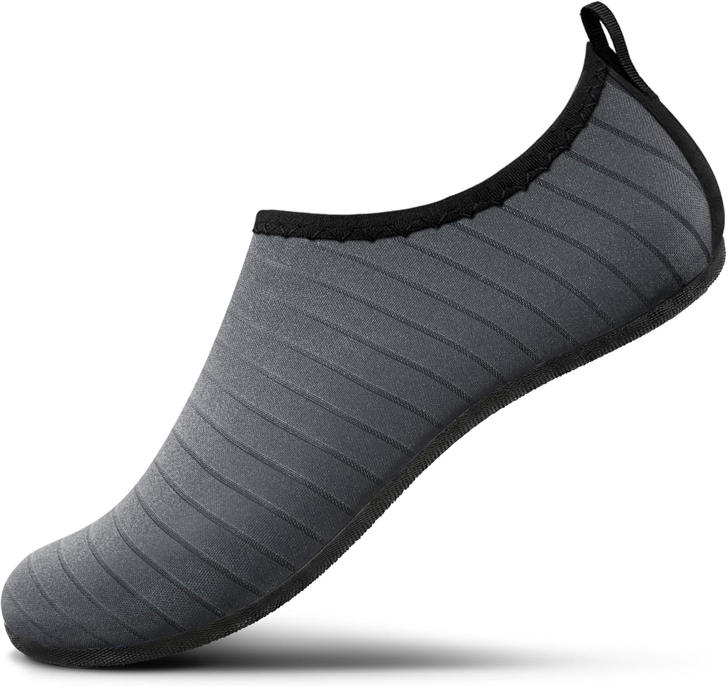 SEEKWAY Water Shoes - Quick-Dry Aqua Socks for Men & Women | Non-Slip Design for Beach & Pool - Black