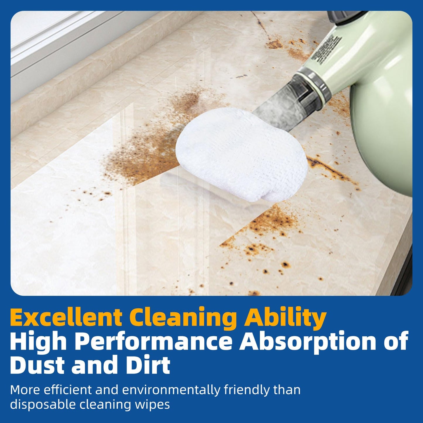 LOVECO 10 Pack Universal Microfiber Cloths for Handheld Steam Cleaner - Compatible with Bissell Steam Shot, Comforday, PurSteam, etc - Reusable Washable Microfiber Rags