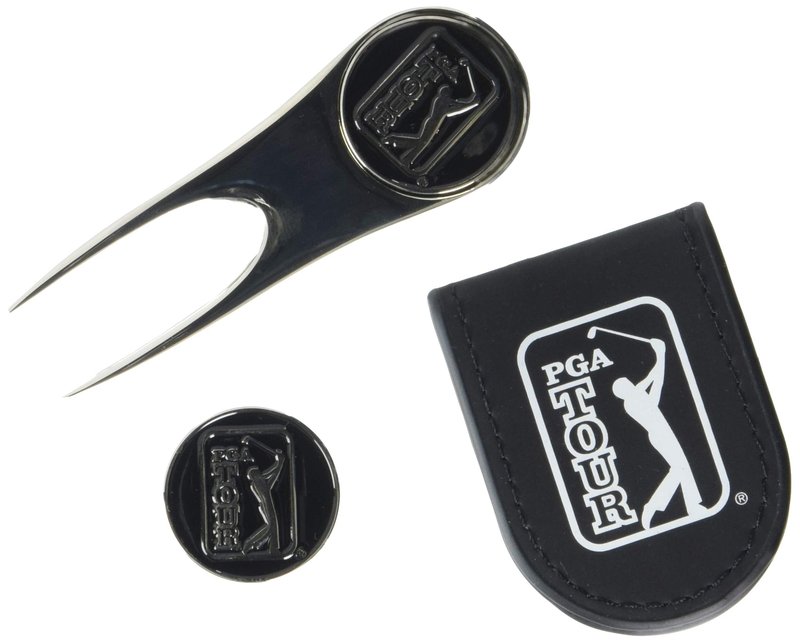 PGA TOUR Golf Pocket Clip Tin Gift Set, Caviar, One Size