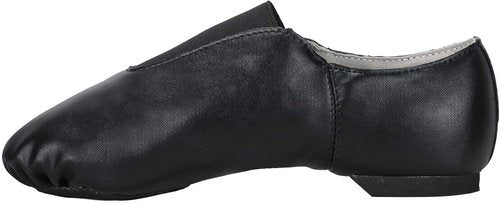 Linodes PU Leather Jazz Dance Shoes - Slip-On Style with Elastic for Kids | Toddler to Big Kid Sizes
