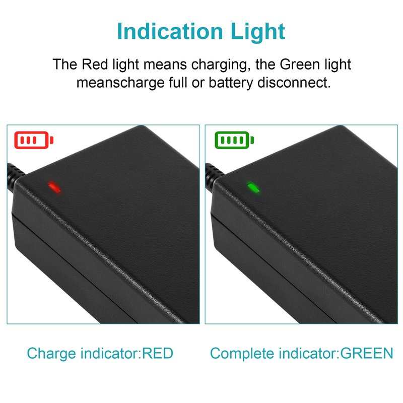 42V 2A Charger for Electric Scooter 36V 10S Lithium-ion Battery Pack Compatible with Hiboy S2 Pro, S2 Lite, S2 GOTRAX GXL V2, G2, G3, G4, Apex, Glider, XR Elite, XR Ultra 5.5 * 2.5mm