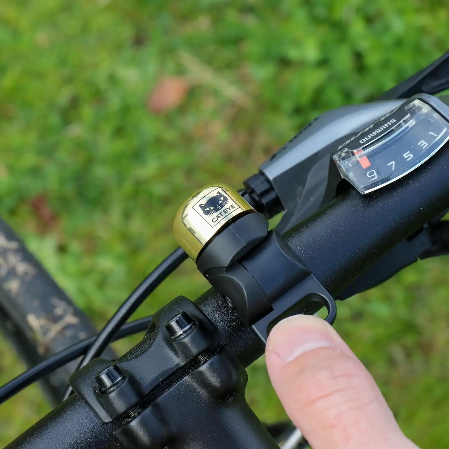 CATEYE OH-1500 Nido Bell – Brass Bike Bell with Distinctive Double Ring, Fits 22.2 mm or 25.4 mm Handlebars, Matte Finish, Clear Sound, Fits Road, MTB, Kids Bikes