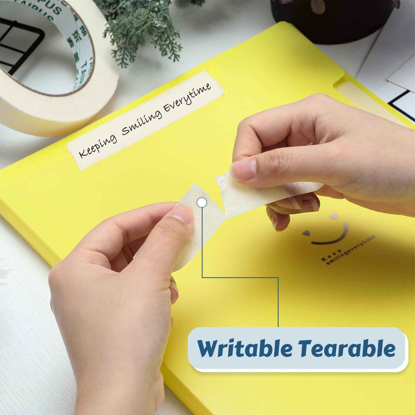 Fainne Masking Tape Bulk General Purpose Masking Painting Tape 55 Yards for Painting Home Office School Stationery Arts Crafts Basic Use, Easy Removal(60 Rolls,1 Inch)