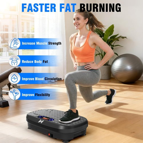 AXV Vibration Plate - Full Body Fitness Machine for Weight Loss | Compact Shaker for Home & Gym