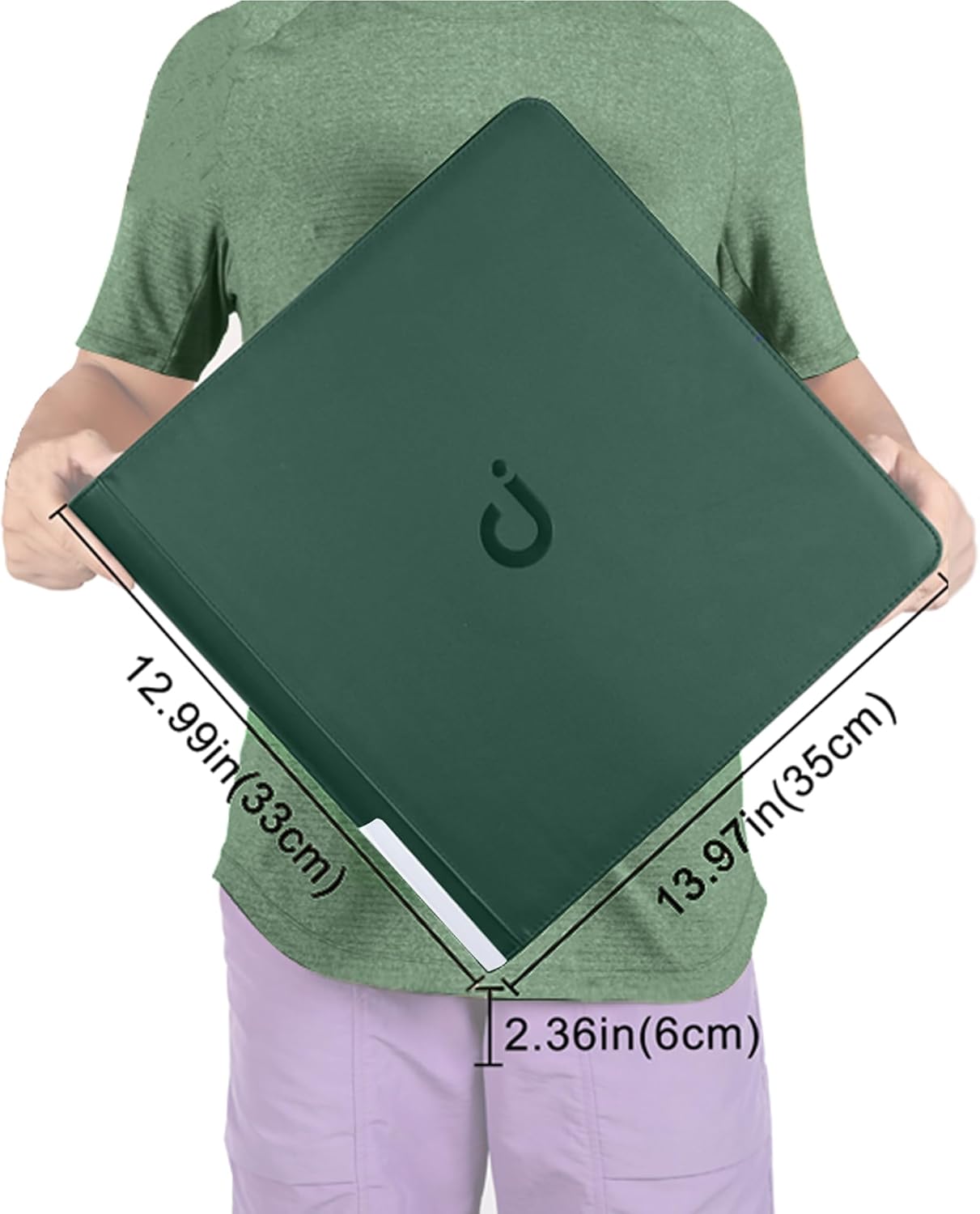 Premium Card Binder - 12 Pocket Design Fits 1200 Cards | Ringless with Sleeves for Trading & Sports Cards - Blackish Green