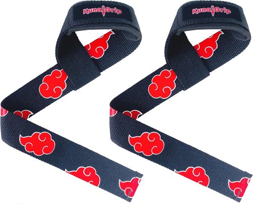 Anime Lifting Straps - Padded Wrist Straps for Weightlifting, Bodybuilding, Gym Workouts, Powerlifting, Deadlifts & Fitness (Soft Cotton 23.5 inch, 1 Pair) (Clouds)