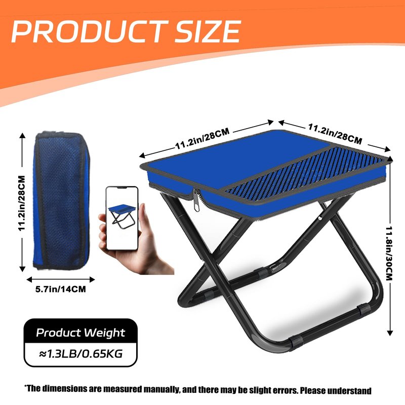 Mejora Portable Pocket Stool Seating,Ultralight Foldable Camp Stool with Compact Carry Bag, Heavy-Duty 220LBS Capacity for Outdoor Hiking, Fishing, Travel