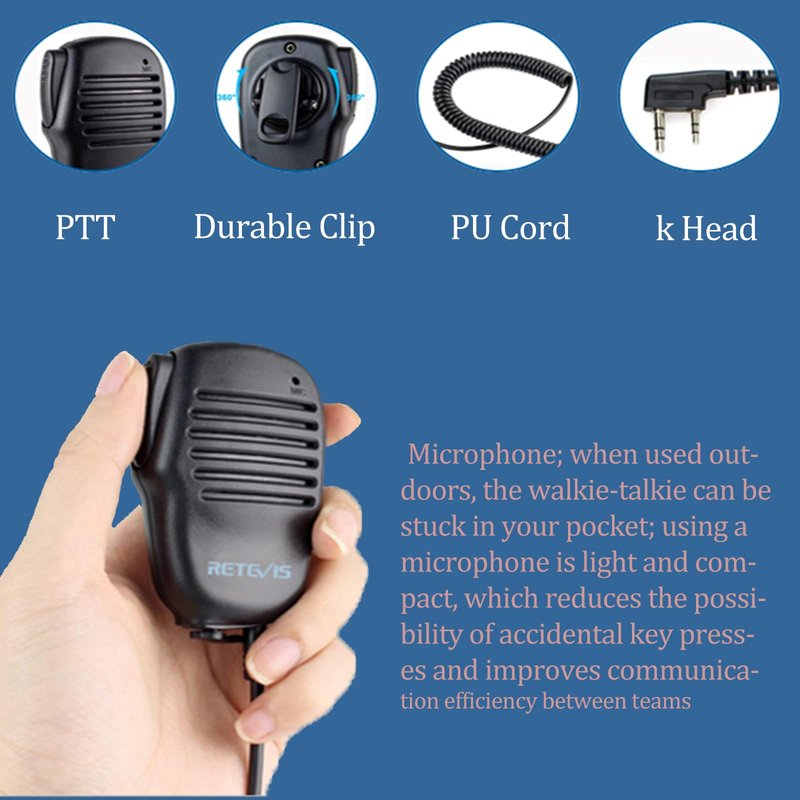 Retevis RT85 2 Way Radio Long Range with Mic, Dual Band Two Way Radio Handheld, LCD Display, Durable,SOS Siren, Flashlight, Profession Walkie Talkies for Security Hotel Business Survival(4 Pack)