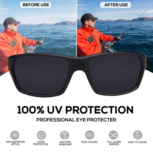 DUCO Polarized Sports Sunglasses for Men Women UV400 Protection Sun Glasses for Cycling Fishing Driving Hiking Golf 6201