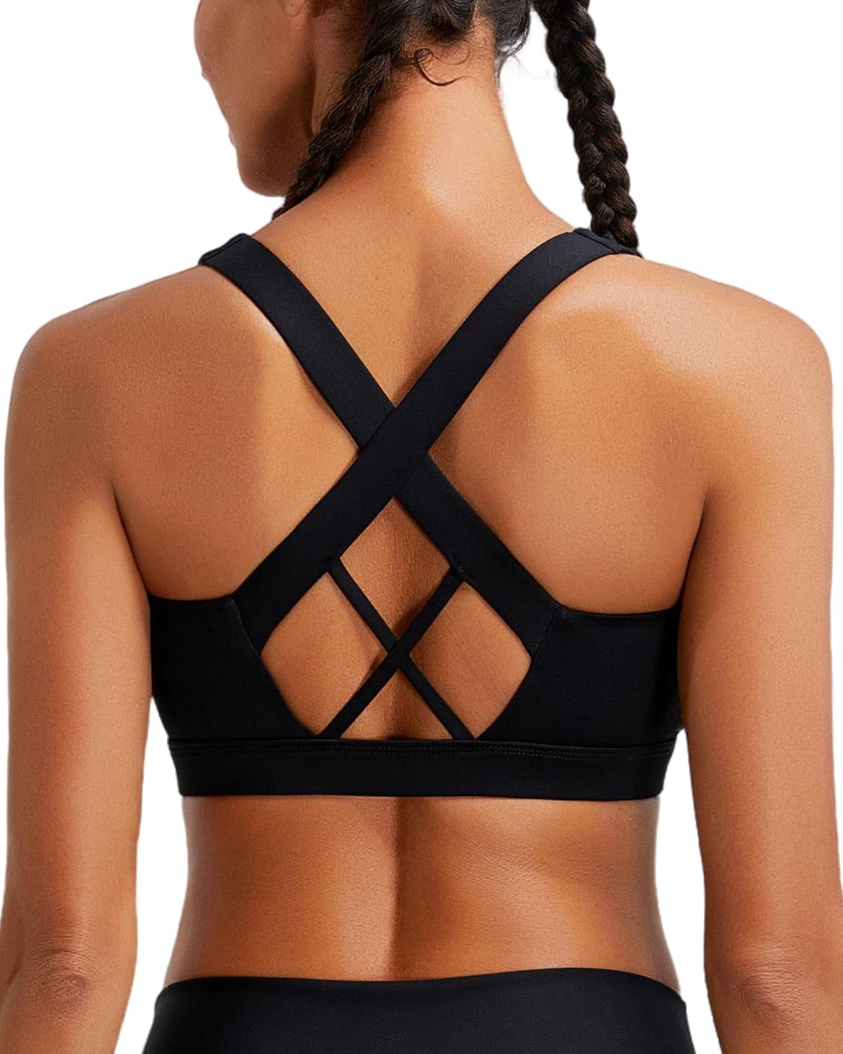 RUNNING GIRL Sports Bra - High Impact Molded Cup Design with Sewn-In Pads for Ultimate Support