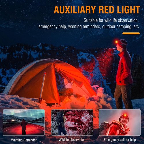 BORUIT Headlamp Rechargeable,Powerful Lightweight Headlight with White Green Red LED, 1500 lumens,180°Angle and 7 Modes Head Lamp, IP67 Waterproof for Outdoor Camping, Hiking, Hunting, and Running