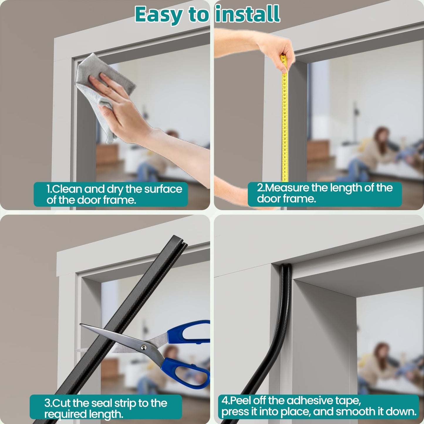 19.7 Ft V-Shape Weather Stripping Door Seal Strip,Self Adhesive Foam Door Insulation Weatherstripping for Doors Frame/Window Seal,Door Soundproof Gap Filler Sealing Strip Window Draft Stopper,White
