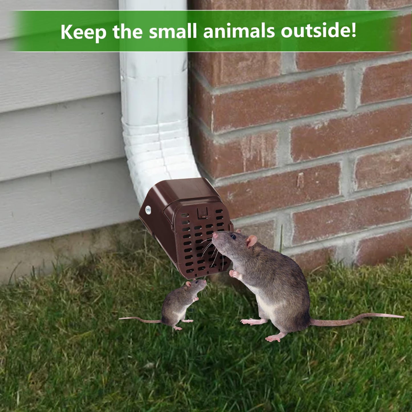 MARKBIT 3"x4" Type-A Gutter Downspout Extensions，Gutter Downspout Extensions，Downspout Diverter, Fit for The Bottom of 3 inch x 4 inch downspouts (1, Brown)