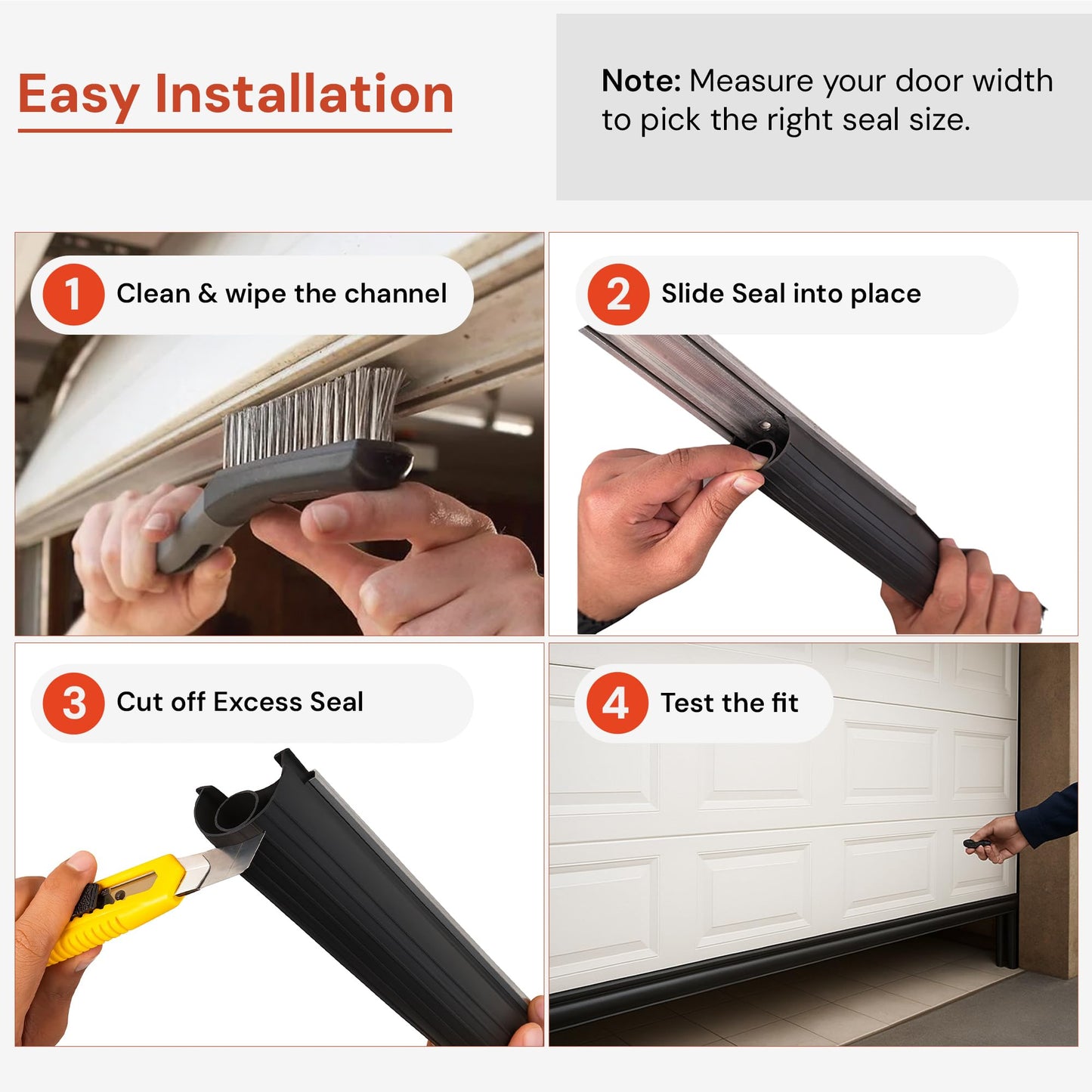 EverTrust 10ft/3M Garage Door Bottom Seal – Weatherproof Stripping Rubber Seal with T-Ends 5/16 inch. Protect Your Garage from Weather and Dust with EPDM Rubber Garage Door Draft Stopper (10 Ft)