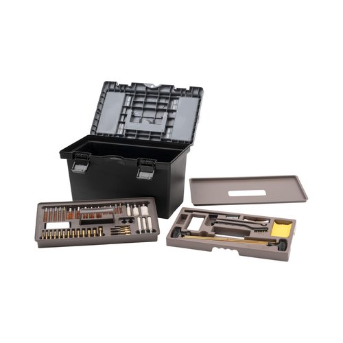 Allen Company Universal Gun Cleaning Kit and Tool Box - Rifle, Shotgun, and Handgun Cleaner - 65-Piece - Firearm Accessories for Men and Women - Care and Maintenance - Black