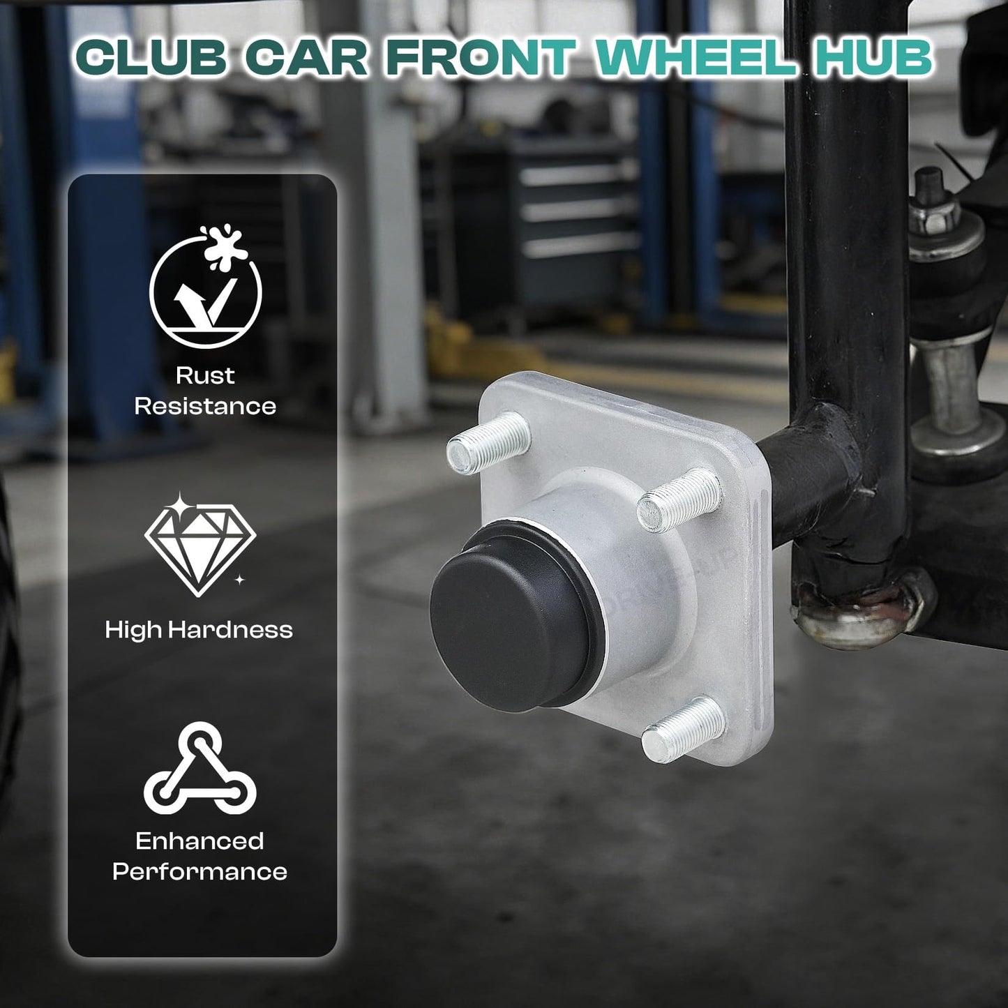 DRIVE UP Golf Cart Front Wheel Hub Assembly, Club Car Front Wheel Hub with Bearings Oil Dust Seal for Club Car Precedent and DS 2003-Up and Tempo 2018-Up Gas or Electric Golf Carts, OEM 102357701