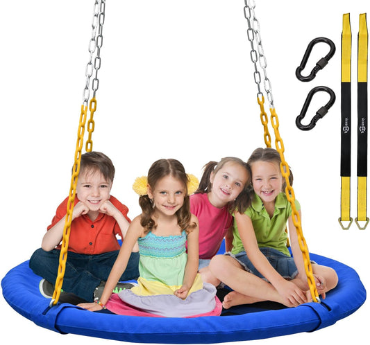 Trekassy 40" Saucer Tree Swing - 1,000lbs Capacity | Heavy-Duty Rust-Resistant Chains & UV-Proof Fabric
