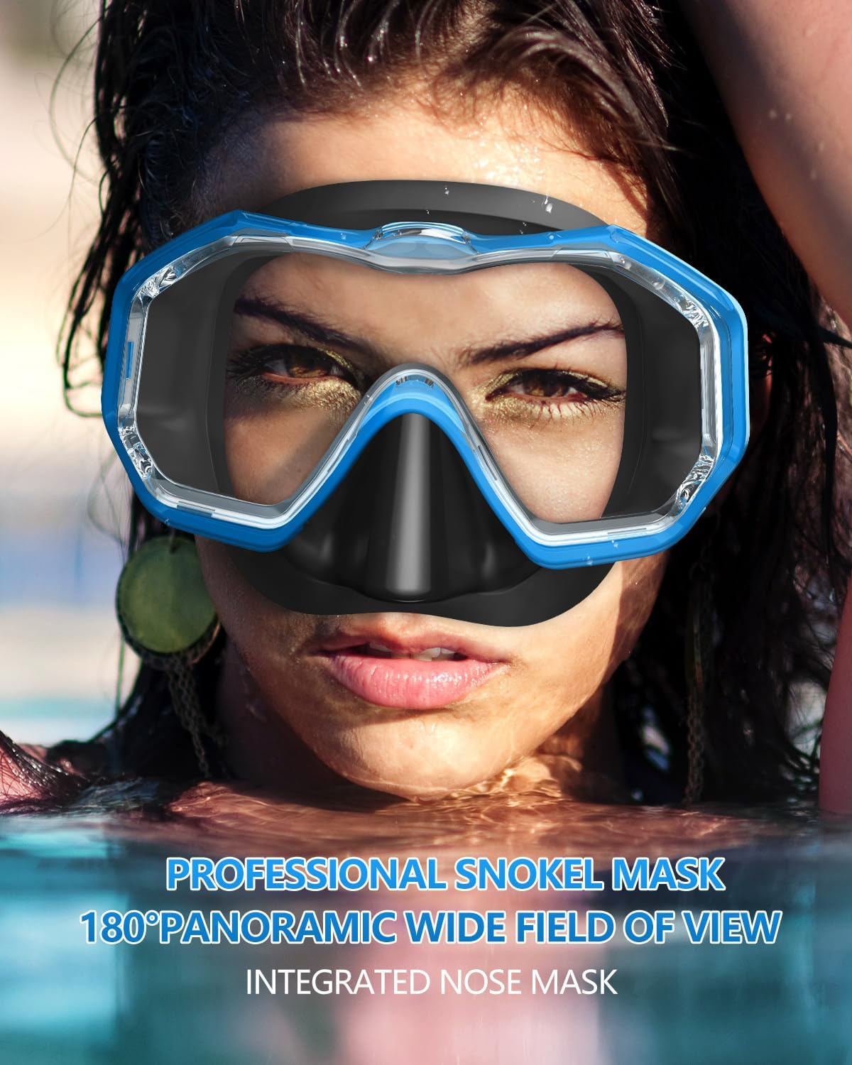 WSTOO Swim Goggles - Anti-Fog Mask with Nose Cover for Adults | Youth & Adult Sizes Available