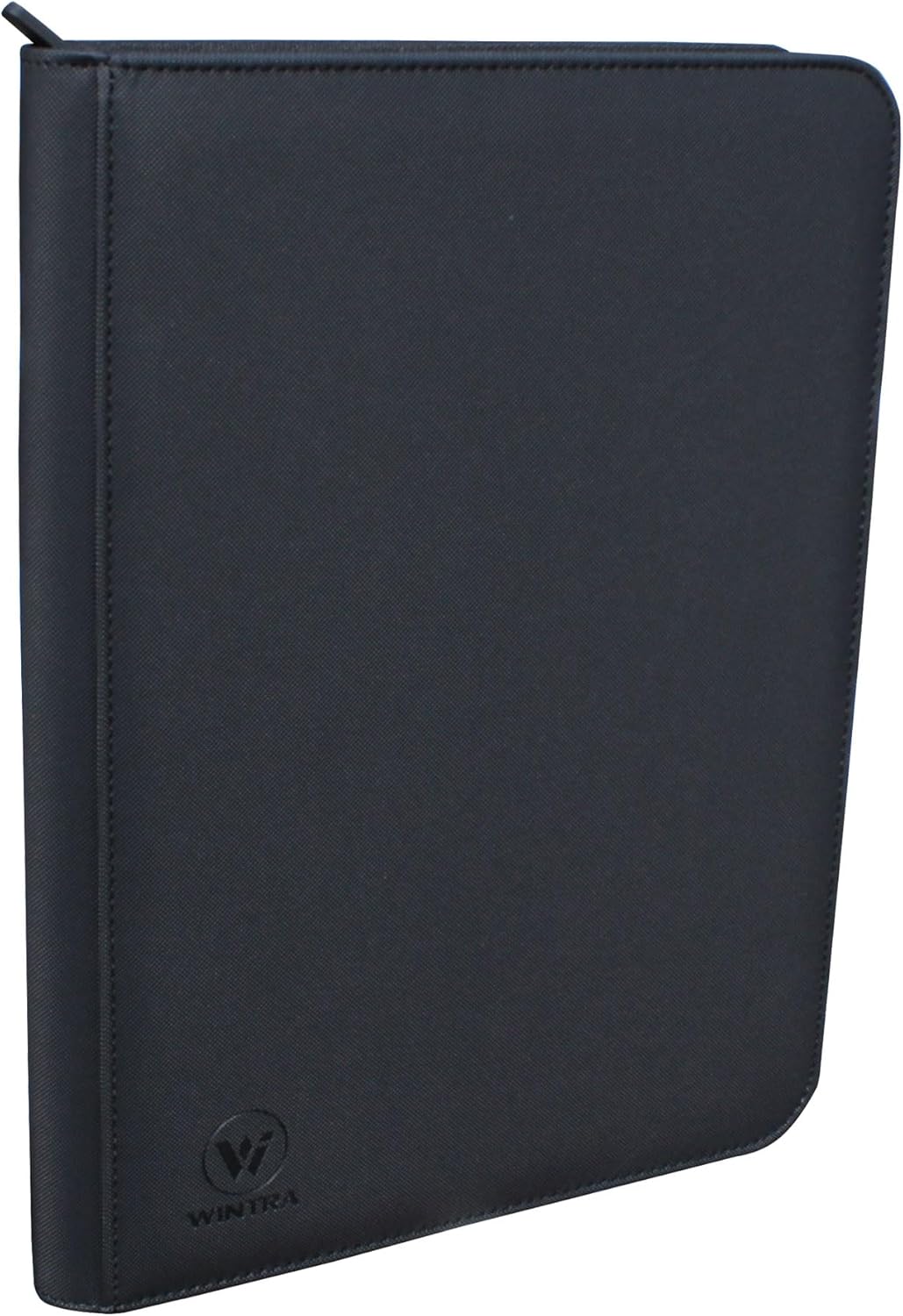Premium 360 Pockets Black Zippered Playing Card Binder - Durable Trading Card Holder with 20 Sleeves