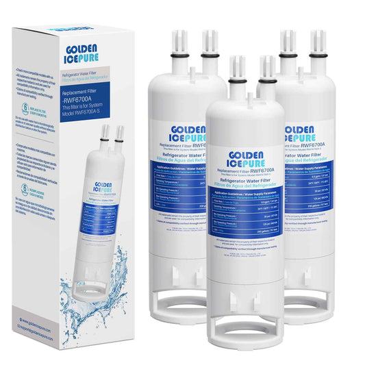 GOLDEN ICEPURE EDR1RXD1 Replacement for Everydrop® Filter 1, W10295370A, EDR1RXD1B, P8RFWB2L, P4RFWB, Kenmore® 46-9081, 46-9930, RWF6700A Refrigerator Water Filter 3PACK
