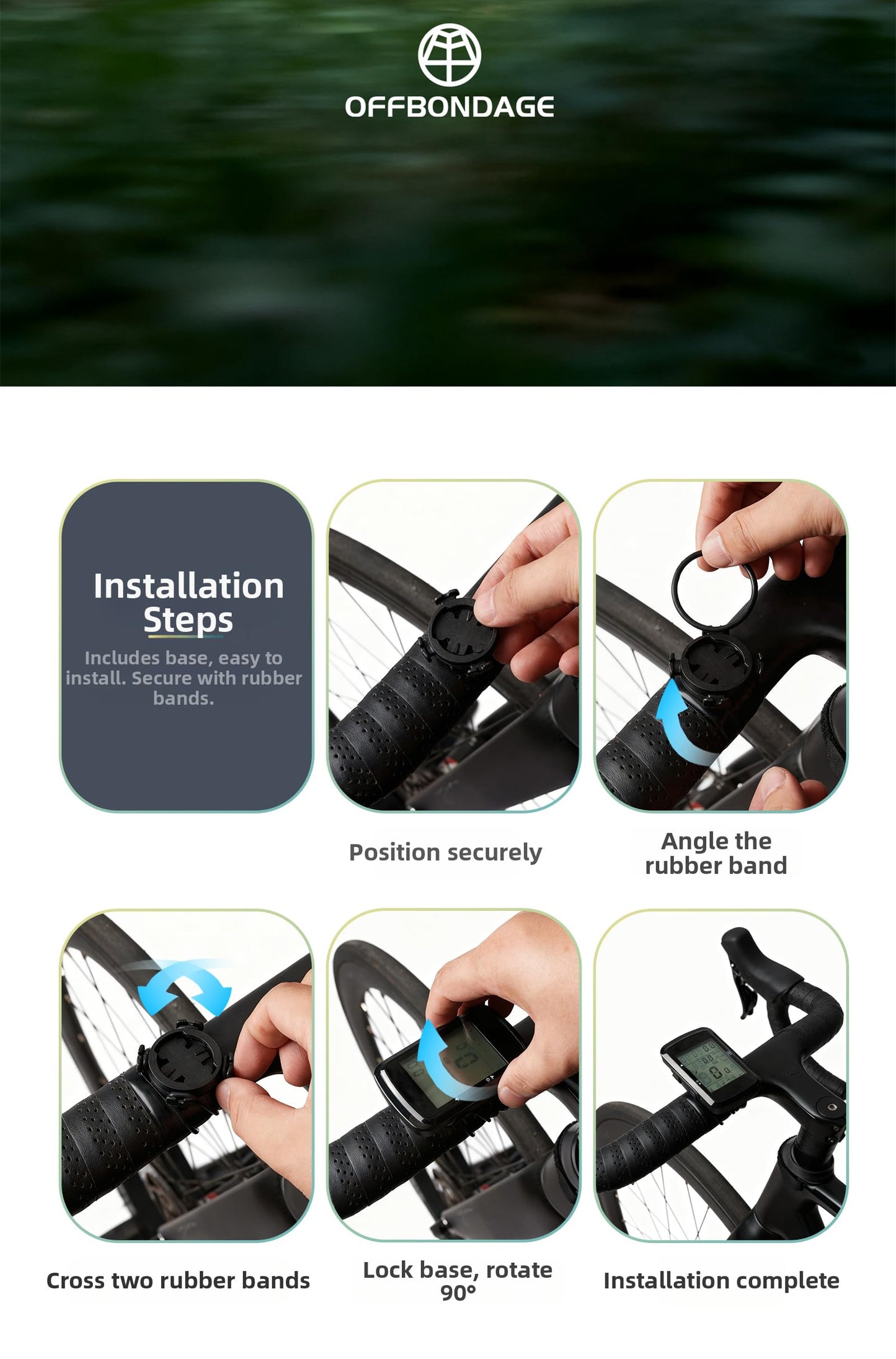 OFFBONDAGE Bike Computer GPS Bicycle Speedometer Odometer with Automatic Backlight Waterproof and Long Battery Life