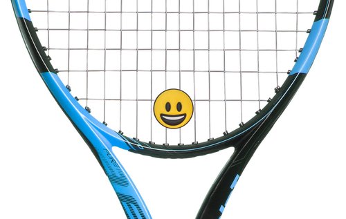 Oversized Happy Face and Angry Face Tennis Dampener for Rackets - 2-Sided Shock Absorber Tennis Accessories Pack of 2