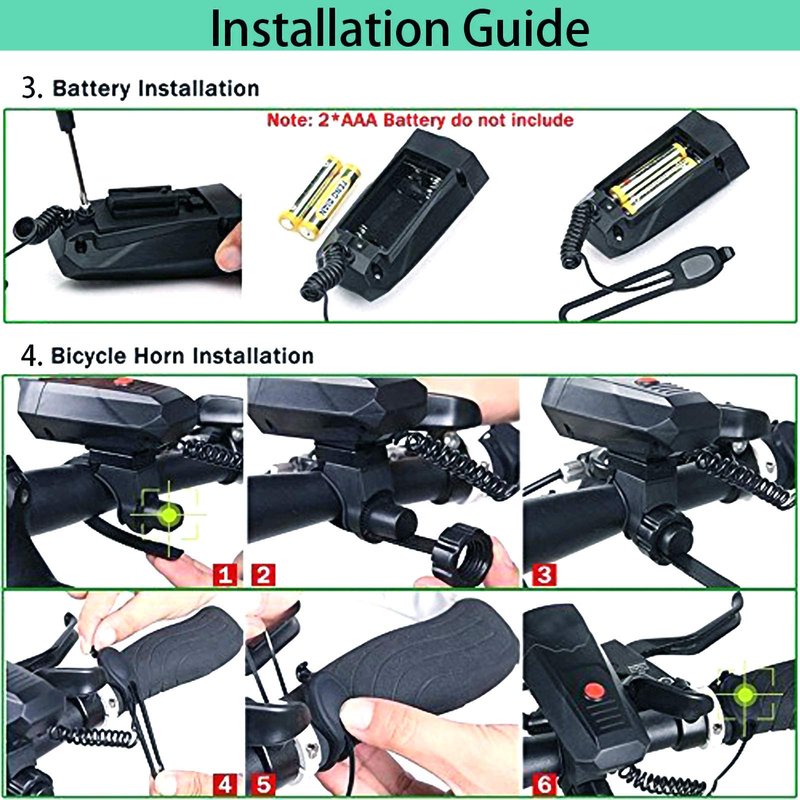 120dB Bike Horn Alarm - 5 Sound Modes, Loud Electric Bicycle Bell for Kids/Adults, Universal Handlebar Mount