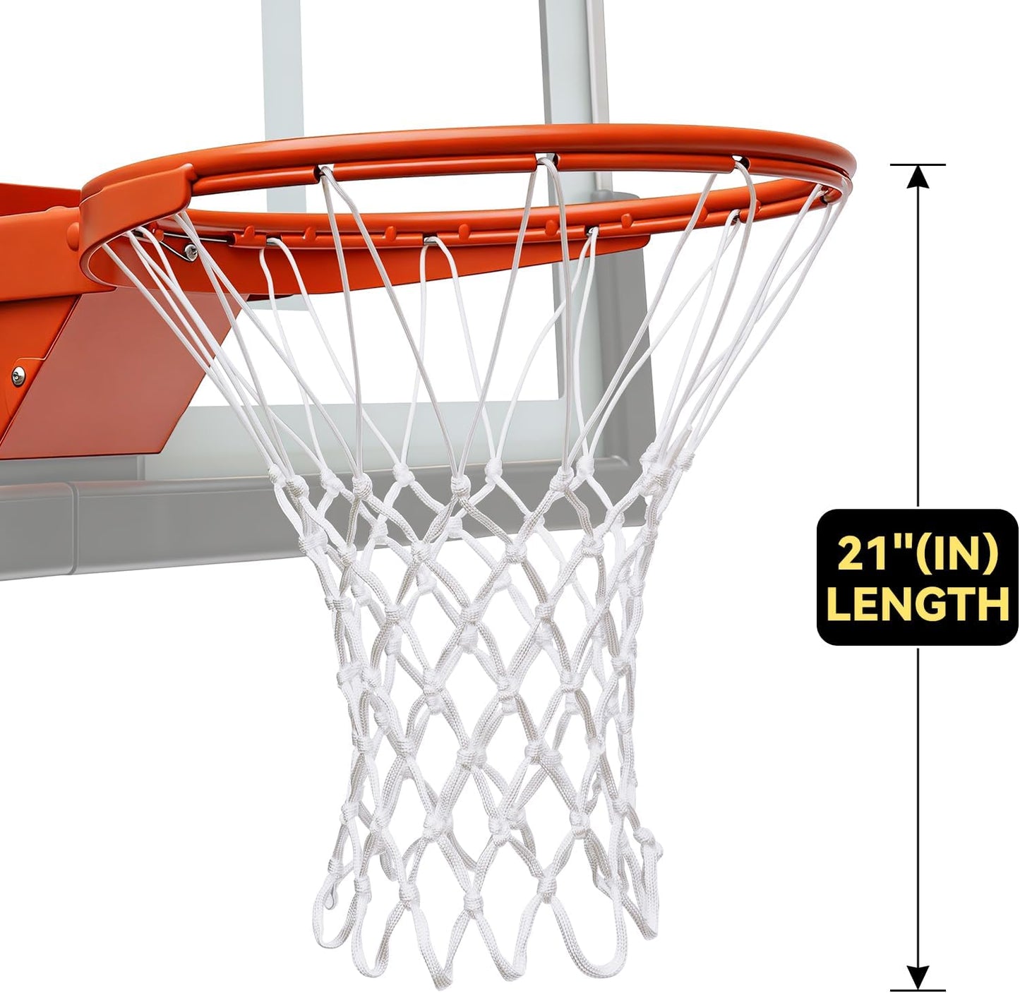 Premium Quality Basketball Net Replacement - Heavy Duty, All-Weather, Fits Standard 12 Loops Rims