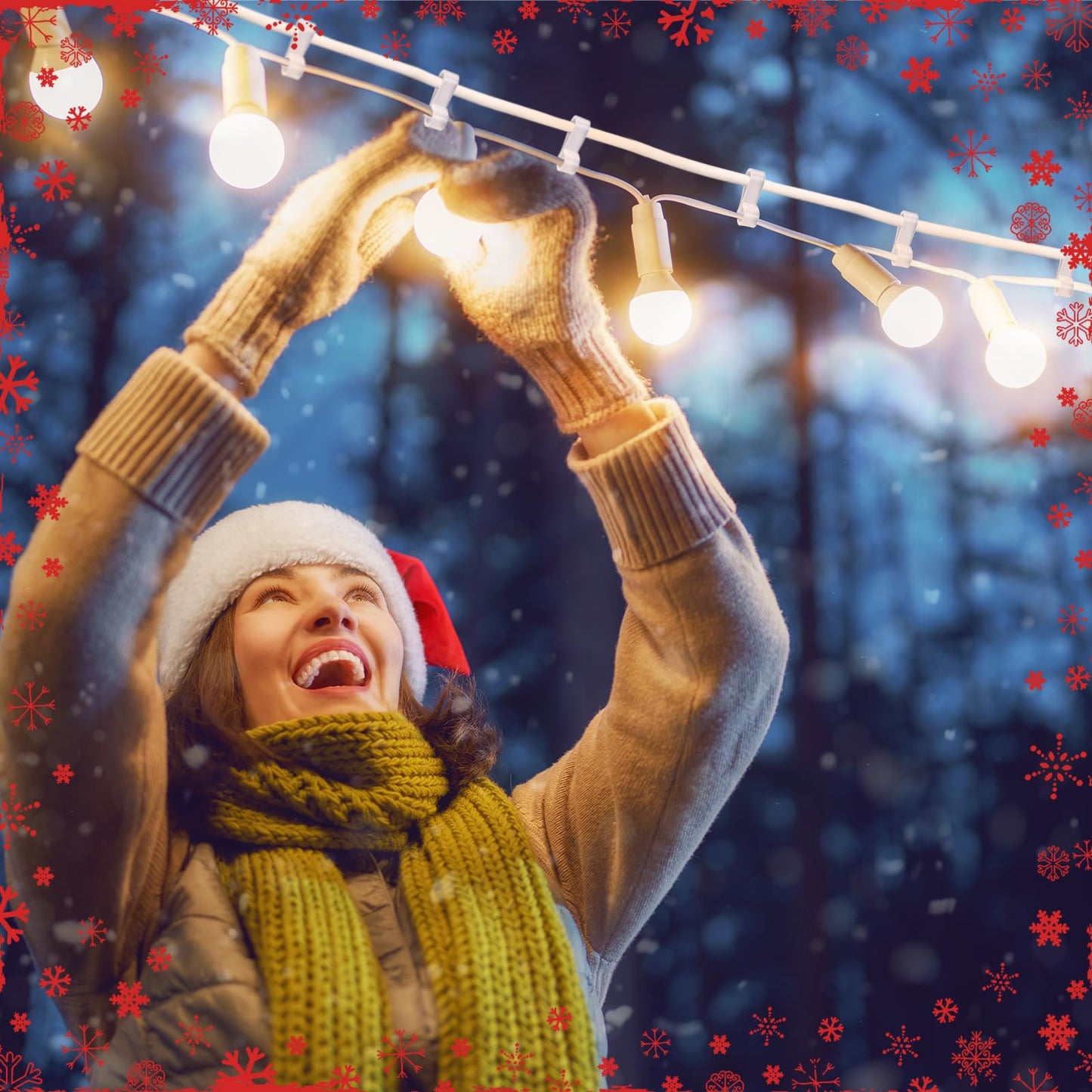 Namalu 100 Pcs Christmas Light Clips Gutter Clips for Hanging Outdoor Lights Plastic Weatherproof Gutter Hooks Hanging String Lamp Holder Mount to Shingles for Halloween Xmas Tree Decor (White)