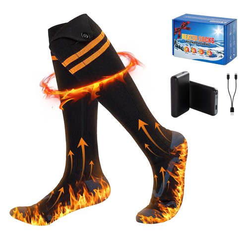 Graciadeco Heated Socks for Men Women, Socks Foot Warmers, Rechargeable Heated Outdoor Camping Skiing Hunting