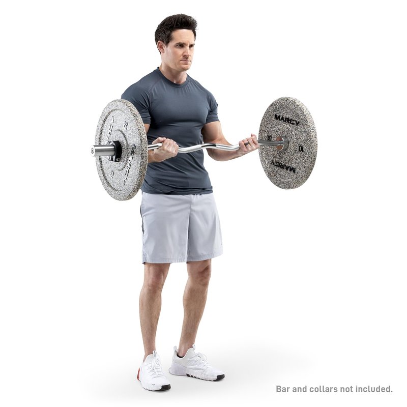 Marcy 2" High Bounce Olympic Bumper Plate for Strength Training Weightlifting Workout Weight 10-lb MCPB-010