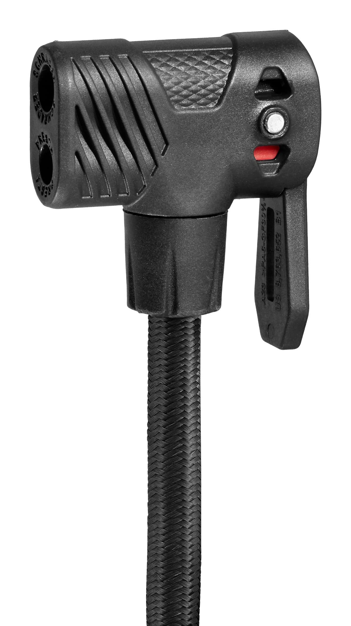 Schwinn Air Base Foot Pump, Air-Zoned Pressure Gauge, High Pressure Foot Pump, Dual Head Nozzle Fits Both Schrader and Presta, Up to 120 PSI, Grey