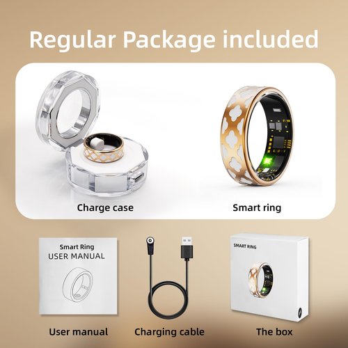 UouNeaCo Smart Ring for Women& Men -Health Tracker Ring with Heart Rate/Blood Oxygen/Sleep Tracker/Step Counter/10ATM Waterproof Fitness Ring，Free No Subscription Fee, for iOS&Android (#9)