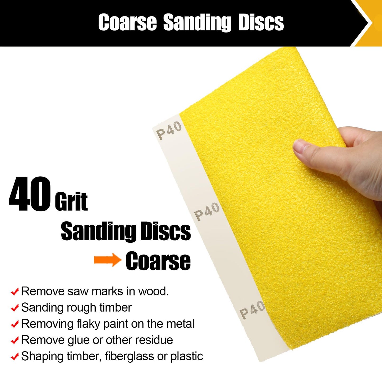 40 Grit Sand Paper, 12Pcs Sandpaper Assortment Sandpaper for Wood Metal Furniture Hand Sander Sand Paper Set Sandpaper Sheets Cut for Use 9" x 11"/12 Sheets