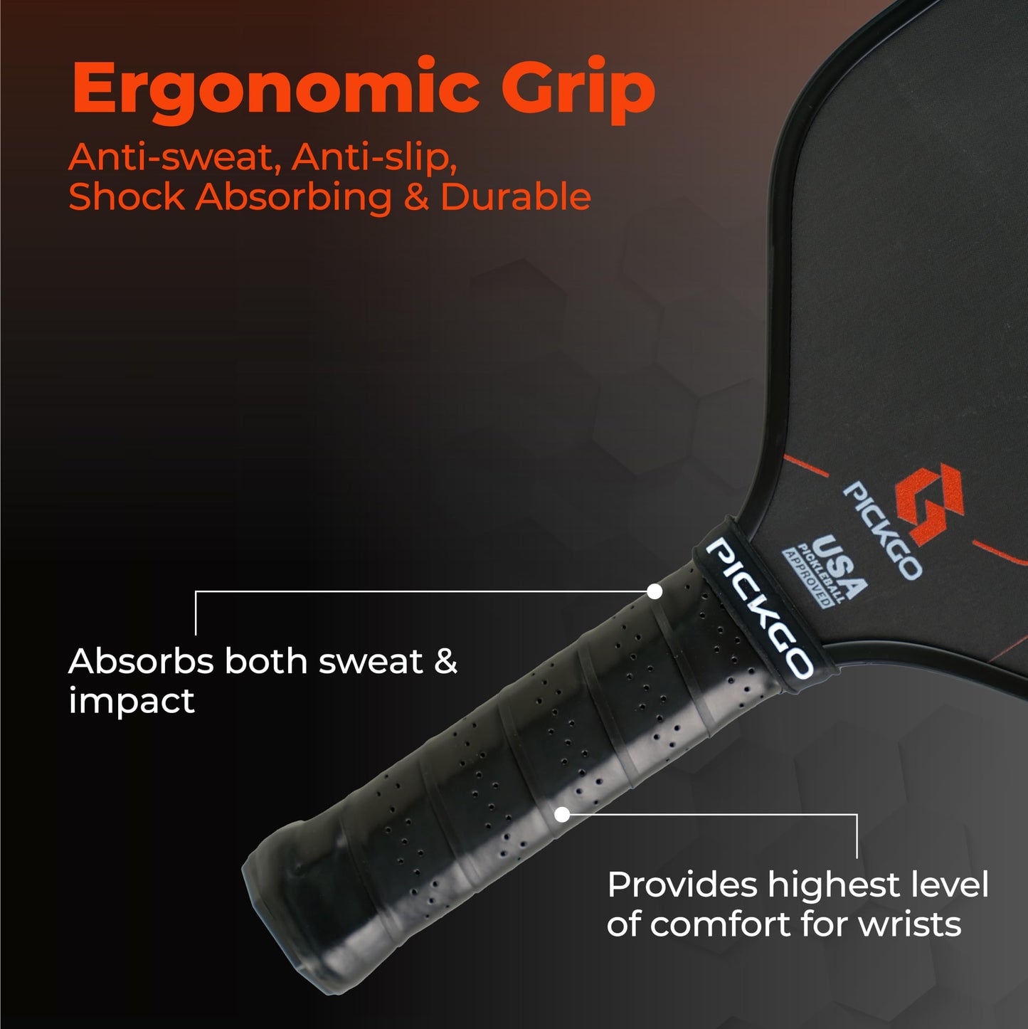 PICKGO T300 Carbon Fiber Pickleball Paddles Set of 2, USAPA Approved for Power & Control, Pickleball Gifts for Men&Women