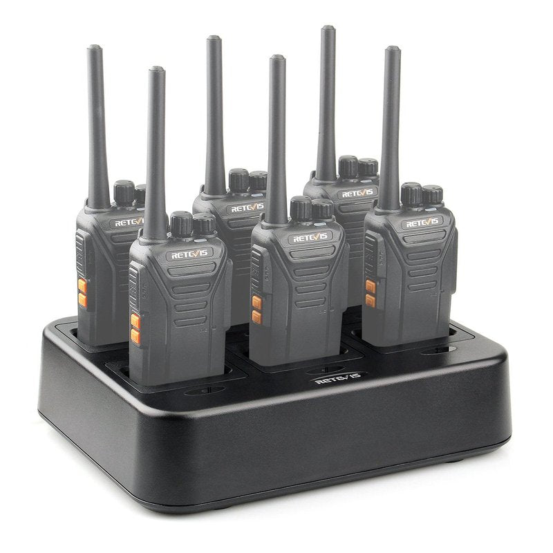 Retevis RT27 RT27V Walkie Talkies Charging Base, Six-Way Charger Station (Not for RT22), Multi Unit Rapid Gang Charger, Compatible with Retevis RT27 RT27V 2 Way Radios (1 Pack)