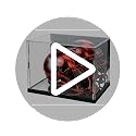 Mini Helmet Display Case with Mirror Back | UV-Resistant, Dustproof, 7.9"