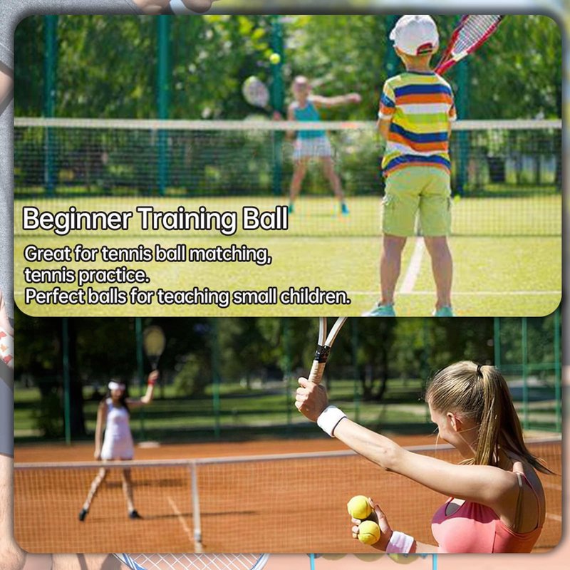 Magicorange Tennis Balls, 60 Pack Advanced Training Tennis Balls Practice Balls, Pet Dog Playing Balls, Come with Mesh Bag for Easy Transport, Good for Beginner Training Ball (Green)