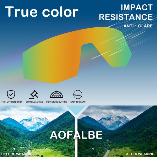 Aofalbe Kids Baseball Sunglasses, Youth Polarized Sports Sunglasses for Boys Girls, Softball Cycling Goggles UV400 Protection (Blue Frame Orange Lens)
