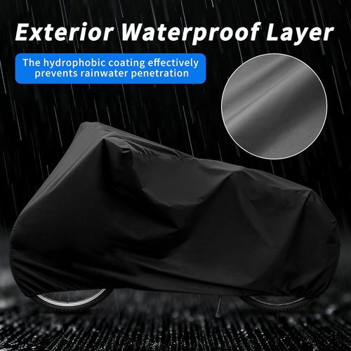 Bike Cover Waterproof - High-Density Tapered Design for Mountain & Road Bikes | 82.7"x43.3" UV Protector