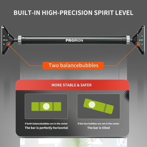 PROIRON Door Pull Up Bar Doorway Frame Chin Up Bar from 28.3in-38.2in,No Screws,Home Gym Upper Body Workout Fitness Equipment,Exercise Hanging Bar Portable,Non-slip Secure Grip,440 LB