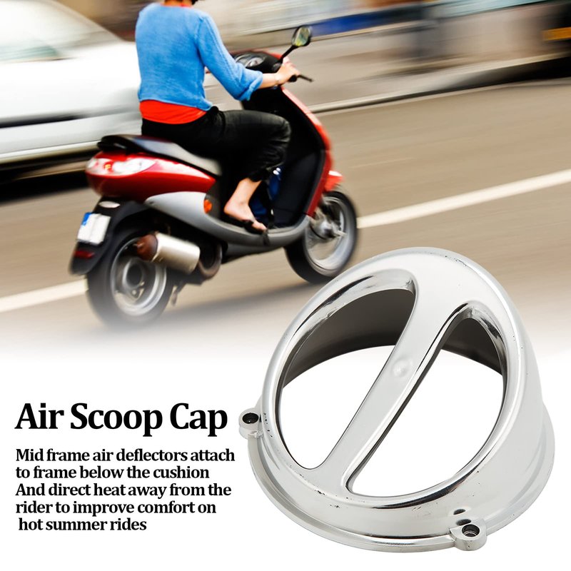 Akozon Fan Cover Spoon Cover, ABS Fan Cover Air Scoop Replacement for GY6 Chinese Scooter 152QMI 157QMJ Air Scoop