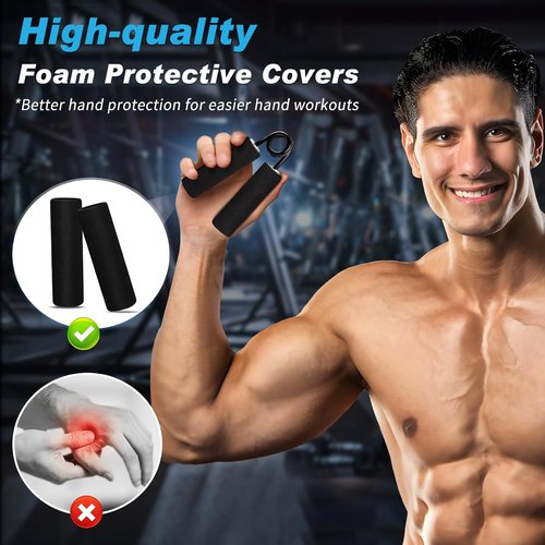 Hand Gripper Strengthener Set by [Brand Name] - Adjustable Grip Trainer 50LB-300LB | Forearm Muscle Building & Rehabilitation