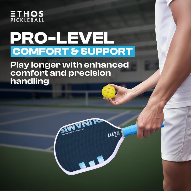 Pickleball Paddle Grip - Pro Undergrip RH-LW, Ethos Pickleball - Tennis Elbow & Wrist Support - Vibration Dampening - Right Hand Lightweight Contoured Shape for Secure Grip
