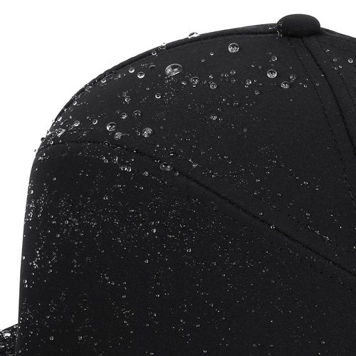 Qlauca Quick Dry Baseball Cap Flat Brim Snapback Hat Sun and Rain Protection Golf Hat for Men Women Black