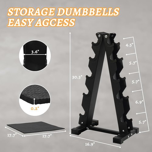 BalanceFrom Rubber Coated Hex Dumbbell Weight Set - Versatile 100LB, 150LB, or 200LB Options | Includes Storage Rack